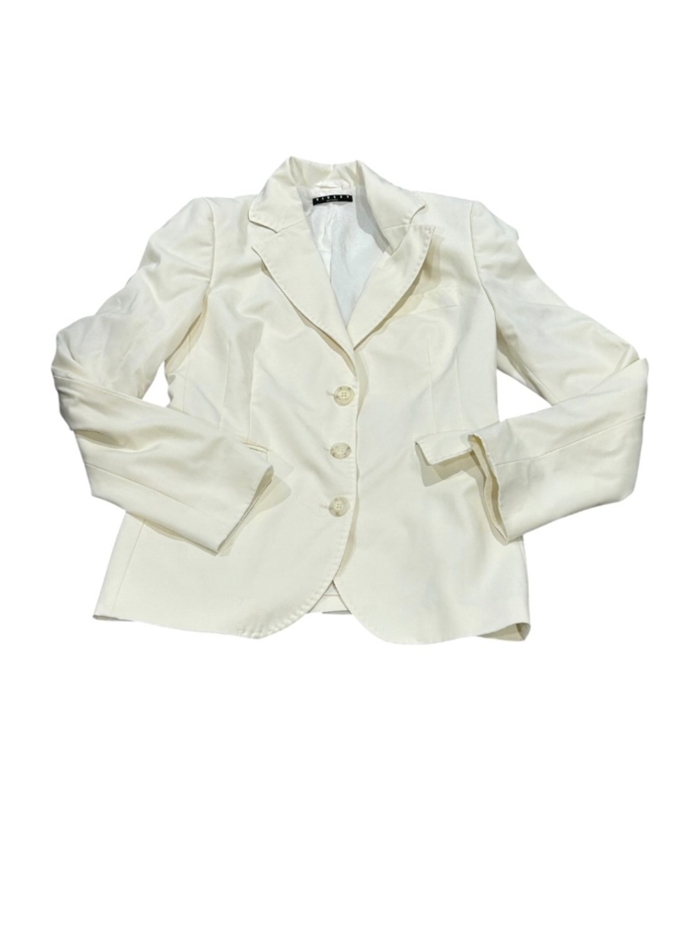 Sisley Cream Jacket Suit Blazer Women's Size 40 US Size S/M Italian made